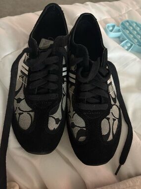 Coach Black and grey Signature Lace-Up Sneakers